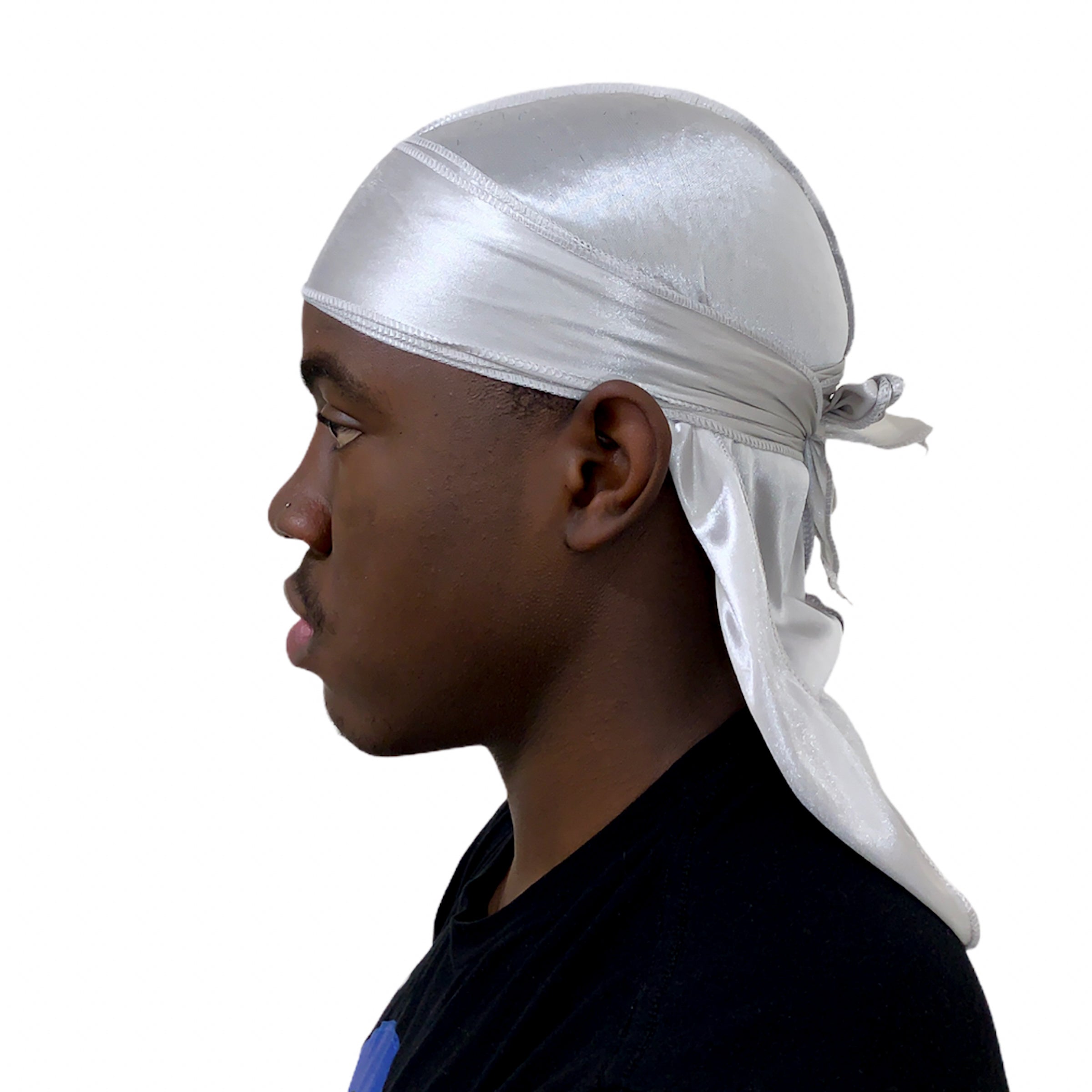 Silver / Gray Silky Durag – Phd In Waves LLC